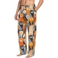 thumbnail image 2 of Uemuo Cute Cat Paw Pattern Men's Wide Leg Palazzo Lounge Pants with Pockets Light Weight Loose Comfy Casual Pajama Pants-Medium, 2 of 9