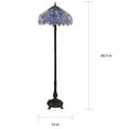 thumbnail image 4 of Warehouse of Tiffany Indigo 2-Light Tiffany-style Floor Lamp with Glass Glass Blue Patterned Shade, 4 of 4
