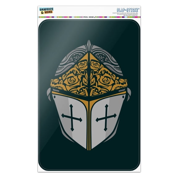 Knight Warrior Helmet Medieval Roses Templar Home Business Office Sign