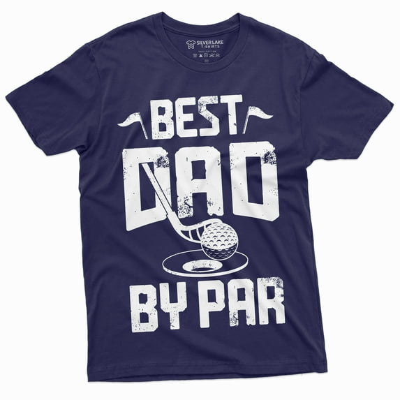 Men'S The Best Dad By Par T-Shirt Father'S Day Golfer Golf Dad Gift Idea Mens Tee Shirt Golfing Club Best Dad Ever T-Shirt (Medium Navy Blue)