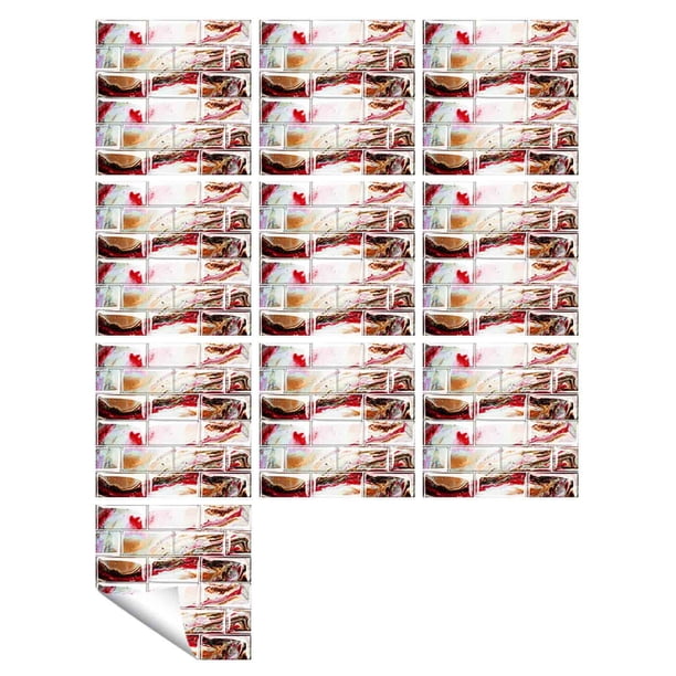 LADIGASU 1Set 10Pc Autoadhesivo Azulejo Cocina Baño Pared Adhesivo Decoración Rebajas Hoy Liquidación 1 Juego 10 Pegatinas
