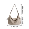 thumbnail image 3 of Bolso bandolera de mujer de color liso con diseño multibolsillos: bolso de hombro ligero de nailon para ir al trabajo, uso diario informal y viajes., 3 of 6