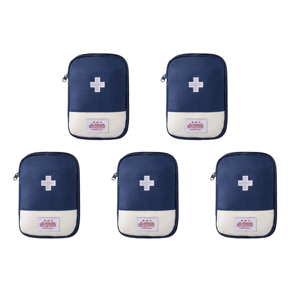 Bolsa de medicina para acampar al aire libre, caja de pastillas de primeros auxilios de emergencia (S) azul marino azul