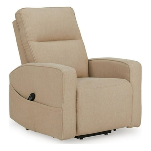 Bowery Hill Polyester Contemporary Taupe Power Lift Recliner