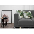 thumbnail image 4 of Ambesonne Monstera Throw Pillow Cover Pack of 2, Marble Boho Mid Century, 2 Pcs-20"x20", Pale Grey Fern Green, 4 of 5