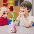 thumbnail image 6 of Valentine's Day Singing Dancing Rose Flower Plush Toy Battery Operated for Home Decoration Party Kids Gift, 6 of 8