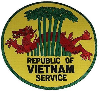 REPUBLIC OF VIETNAM SERVICE BACK PATCH DRAGON BIKER VEST CUT JACKET WAR ...