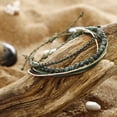 thumbnail image 5 of Nvzi Pulsera de cuerda ajustable hecha a mano con cuentas de piedra natural, 3 piezas A05, 5 of 5