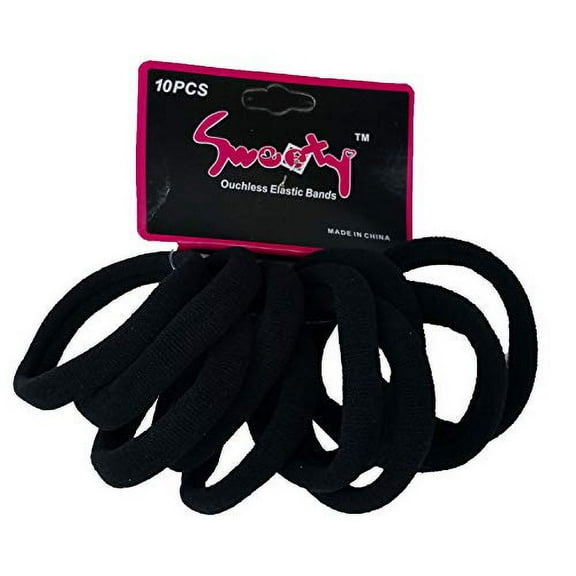 120 Seamless Elastic Hair Ties Ponytail Holder Scrunchies Rubber bands Women Girls (Black)