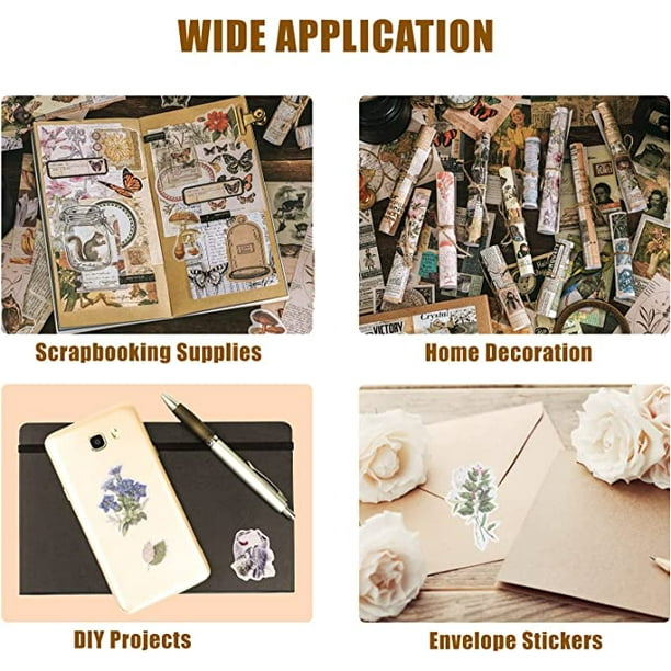 250 Feuilles D'autocollants Anciens - Mix Hallmark, Gibson & AGC Pour Scrapbooking