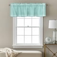 thumbnail image 3 of Pure Light Cyan Kitchen Curtain Valances for Windows Farmhouse Short Curtains, Simple Solid Color Rod Pocket Valance Curtain for Bedroom Cafe Living Room, 3 of 8