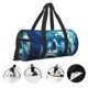 thumbnail image 3 of Balery Abstract Blue Skull Bolsa de Gimnasio para Mujeres y Hombres, Bolsa de Viaje Impermeable, Bolsa de Fin de Semana con Compartimento para Zapatos y Bolsillo Húmedo, 3 of 6