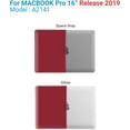 thumbnail image 3 of IBENZER Hard Shell MacBook Pro 16 Inch Case A2141 Release 2020 2019, Hard Shell Case with Keyboard Cover for Old Version Mac Pro 16 inch, Wine Red, T16-WR+1, 3 of 9