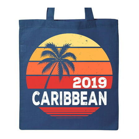 Caribbean 2019 Vacation Travel Cruise Tote Bag Royal Blue One