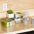 thumbnail image 3 of Sorbus Storage Bins with Dividers - Clear Plastic Organizer - Store Tea Bags, Spices, Seasonings, Drink Packets, Oatmeal - Snack Storage & Display Containers for Kitchen & Pantry- 4 Pack, 3 of 11