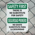 thumbnail image 5 of (2 Pack) No Substitute For Safety Bilingual OSHA Safety First Sign 12 Inch X 18 Inch Indoor / Outdoor Rust-Free Aluminum Metal Signs for Workplace, Workshop, and Construction Site, Made, 5 of 8
