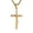 Gold, variant on Crucifix Necklace Stainless Steel Cross Pendant with 22+2 Chain for Men Women