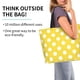thumbnail image 2 of Fotbe Yellow And White Polka Dot Bolsa Tote Estética de Lona con Estampado para Mujer - Bolsa Reutilizable de Hombro Casual para Vacaciones, Compras, Trabajo y Gimnasio, 2 of 8