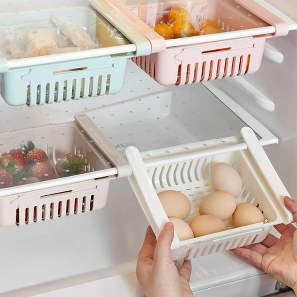 Congélateur de Cuisine Réfrigérateur Économiseur d'Espace Rangement Boîte  Organisateur Étagère Rack 