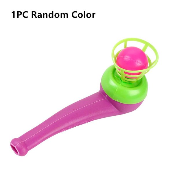 Juego de juguetes deportivos para niños, juego de tubos de soplado y bolas, regalo de soplado, Bolas de plástico, Color aleatorio, 1/2/5/10 Uds.