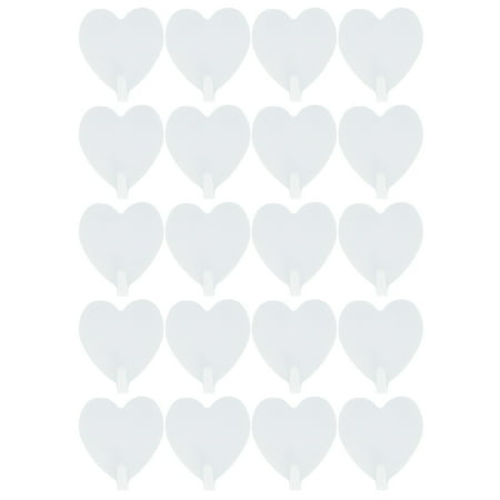 

20Pcs Heart-shaped Hooks Stainless Steel Hooks Bathroom Hooks Heart-shaped Buckles