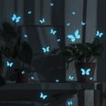 thumbnail image 2 of Calcomanías de pared de mariposas luminosas, arte de pared colorido, decoración de mariposas, calcomanías de pared que brillan en la oscuridad para dormitorio de niños y niñas, 2 of 5