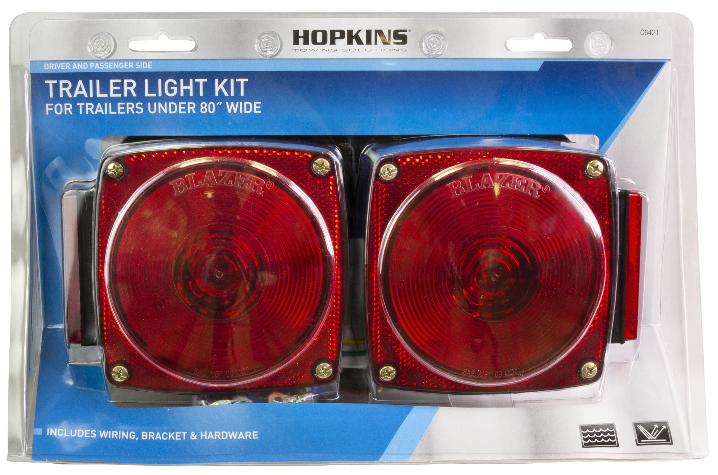 Hopkins Towing Solutions Submersible Combination Trailer Light Kit for Trailers Under 80" Wide