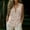 Khaki, variant on Women's Casual Collar V Neck Button Down Sleeveless Tunic Blouse Shirt Tank Top with Pockets White