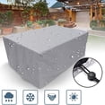 thumbnail image 4 of Abdeckung Gartenm?bel, Rechteckige Für Gartentisch M?belset, Schneeschutz Wasserdicht Staubdicht Anti-UV Atmungsaktives, Wasserdicht & Winterfest Oxford 210D, Grau,210x110x70cm, 4 of 6