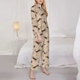 thumbnail image 3 of Kdxio Leopard Print Women's Pajama Sets Long Sleeve Button Down Sleepwear Nightwear Soft Pjs Lounge Sets-Small, 3 of 7