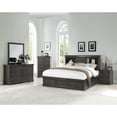 thumbnail image 2 of Acme Louis Philippe III - Queen Bed w/Storage in Dark Gray, 2 of 6