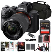 Sony α7 III Full-Frame Mirrorless Camera Kit with 28–70 mm OSS Lens (ILCE-7M3K/B) – 24.2 MP Sensor | 4K HDR Video | 64GB Memory Card, NP-FZ-100 Battery, Photo Software, Case and More