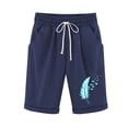 thumbnail image 4 of Iyufng Shorts for Women Plus Size Clearance,Casual Linen Shorts Women,Women's Printed Five Points Large Size Cotton Linen Pants Pants Shorts,Holiday Summer Savings Deals, 4 of 6