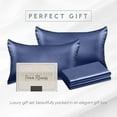 thumbnail image 4 of 6 Pieces Pillowcase Set with Hidden Zipper closure, Standard/Queen, Navy Blue, 4 of 4