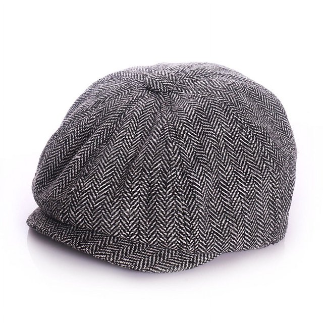 Sombrero Bailey para padres e hijos de otoño e invierno, sombrero para niños, sombrero con lengüeta de pato para adultos, sombrero octogonal de vendedor de periódicos, sombrero delantero para hombres