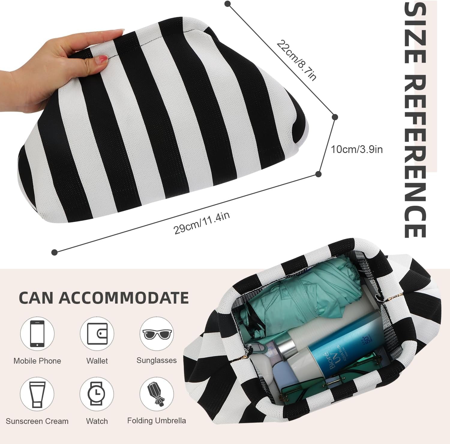 Woven Clutch Purses for Women Casual Crochet Dumpling Handbags Small Cloud Purse Summer Beach Bag