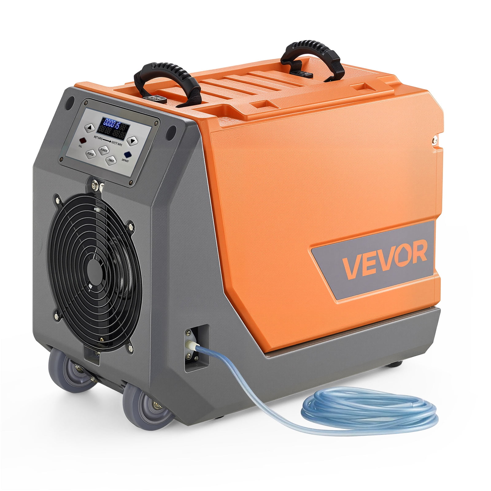 VEVOR 180 Pints Commercial Dehumidifier with Pump/Drain Hoses, Portable Crawl Space Dehumidifiers for Basement Storage Room Industrial Grade