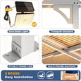 thumbnail image 4 of Leukture 8' x 12' Wall Mounted Lean to Metal Awnings with Sloped Roof Outdoor Patio Gazebo Awning for Backyard Deck White, 4 of 7