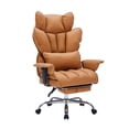 thumbnail image 1 of Ergonomic High-Back Executive Office Chair with Footrest – PU Leather, Adjustable Backrest, Swivel Lumbar Support, 250KG Capacity, 1 of 8
