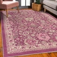 thumbnail image 3 of Vintage Decorative Rug, Folk Floral Motifs Nostalgic Swirls and Shapes in Earthy Tones Art, Quality Carpet for Bedroom Dorm and Living Room, 6 Sizes, Dark Magenta, by Ambesonne, 3 of 4