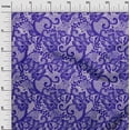 thumbnail image 3 of oneOone Rayon Dark Purple Fabric Lace Floral Sewing Craft Projects Fabric Prints By Yard 56 Inch Wide, 3 of 5
