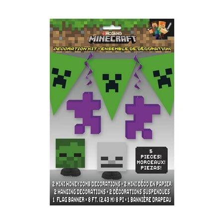 Minecraft 5 Piece Party Decoration Kit