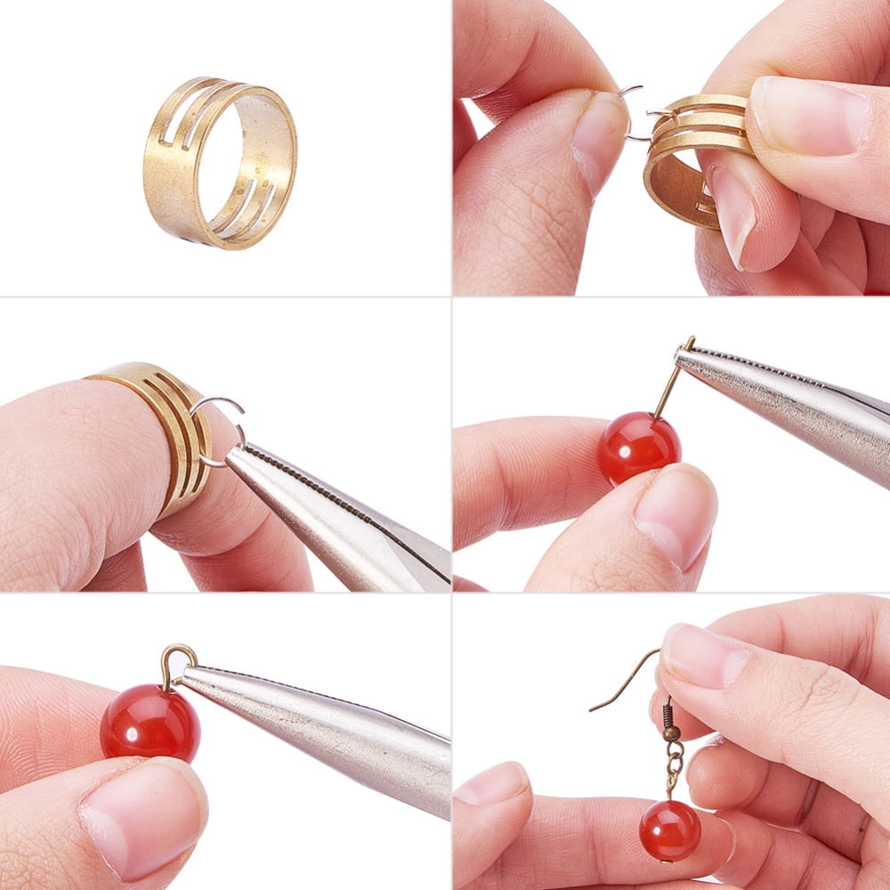 1 Box 930 Pcs Jewelry Finding Kit with Brass Jump Rings Lobster Claw Clasps and Earring Hooks 6 Colors for Jewelry Making