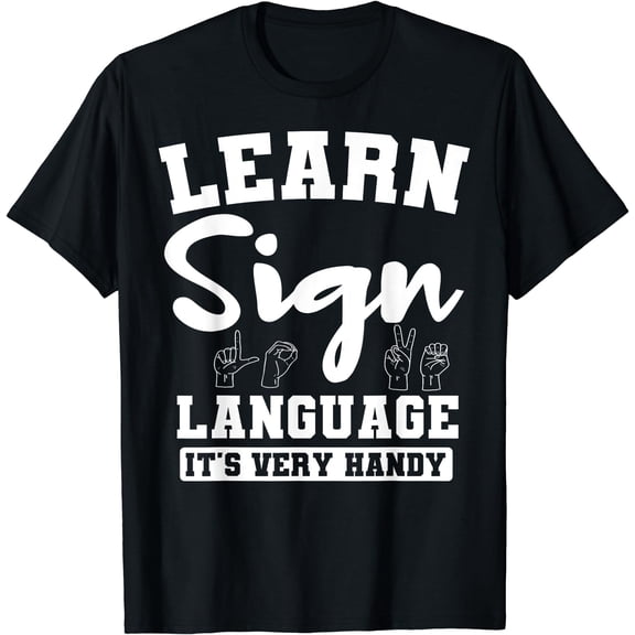 Sign Languages Teacher Linguist ASL Instructor Interpreter T-Shirt Black 2X-Large