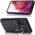 thumbnail image 4 of Samsung Galaxy S20 5G Phone Case for Women with Card Holder,Samsung S20 Case Wallet Crossbody Lanyard with Strap,Credit Card Slots Kickstand Case with Ring Holder,6.2 Inch,Black Leopard, 4 of 14