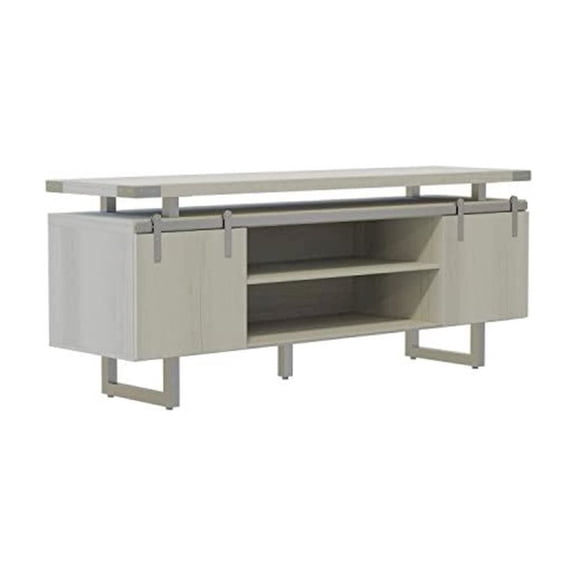 Safco Mirella™ Low Wall Cabinet Wood Doors White Ash