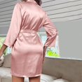 thumbnail image 4 of CAIXIA Bathrobes For Women Silk Elegant Women's Nightgown and Robe Set Soft Comfortable Home Wear Sleepwear Loungewear for Relaxation, 4 of 5