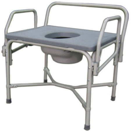 Medline Bariatric Drop-Arm Commode With Reinforced Steel