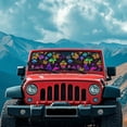 thumbnail image 3 of Uorisanigo Windshield Sun Shade, Foldable Shade Heat Shield, Compatible with 2018-2023 Jeep Wrangler JL JLU Gladiator JT, 52.95 in *16.14 in(Psychedelic Trippy Mushroom), 3 of 7