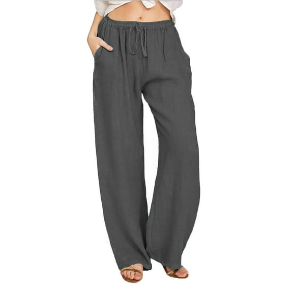 Womens Yoga Sweatpants Wide Leg Lounge Pajamas Pants Comfy Drawstring Workout Joggers Pants with Pockets